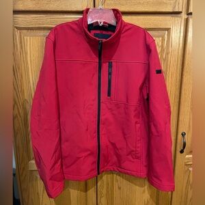 DKNY Men's Vibrant Red Softshell Jacket